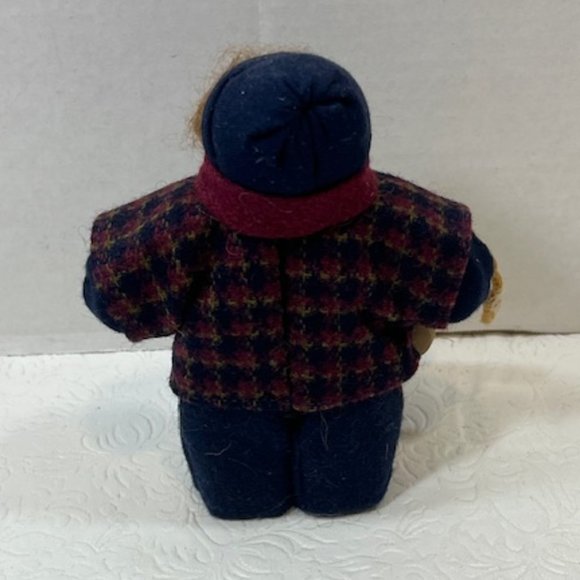 VTG 1992 Wooden Boy Winter Clothes w/Sled Doll Lizzie High 6"x4" Retired - Picture 6 of 14